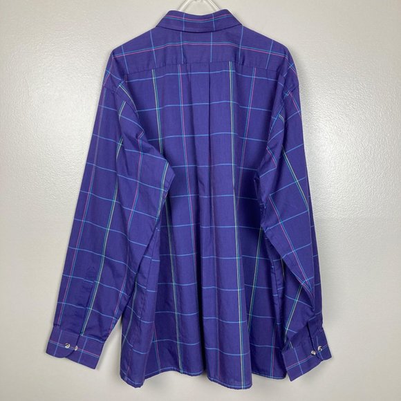 THE FOX COLLECTION - XL -  VINTAGE Purple Button Down Shirt - Picture 3 of 7